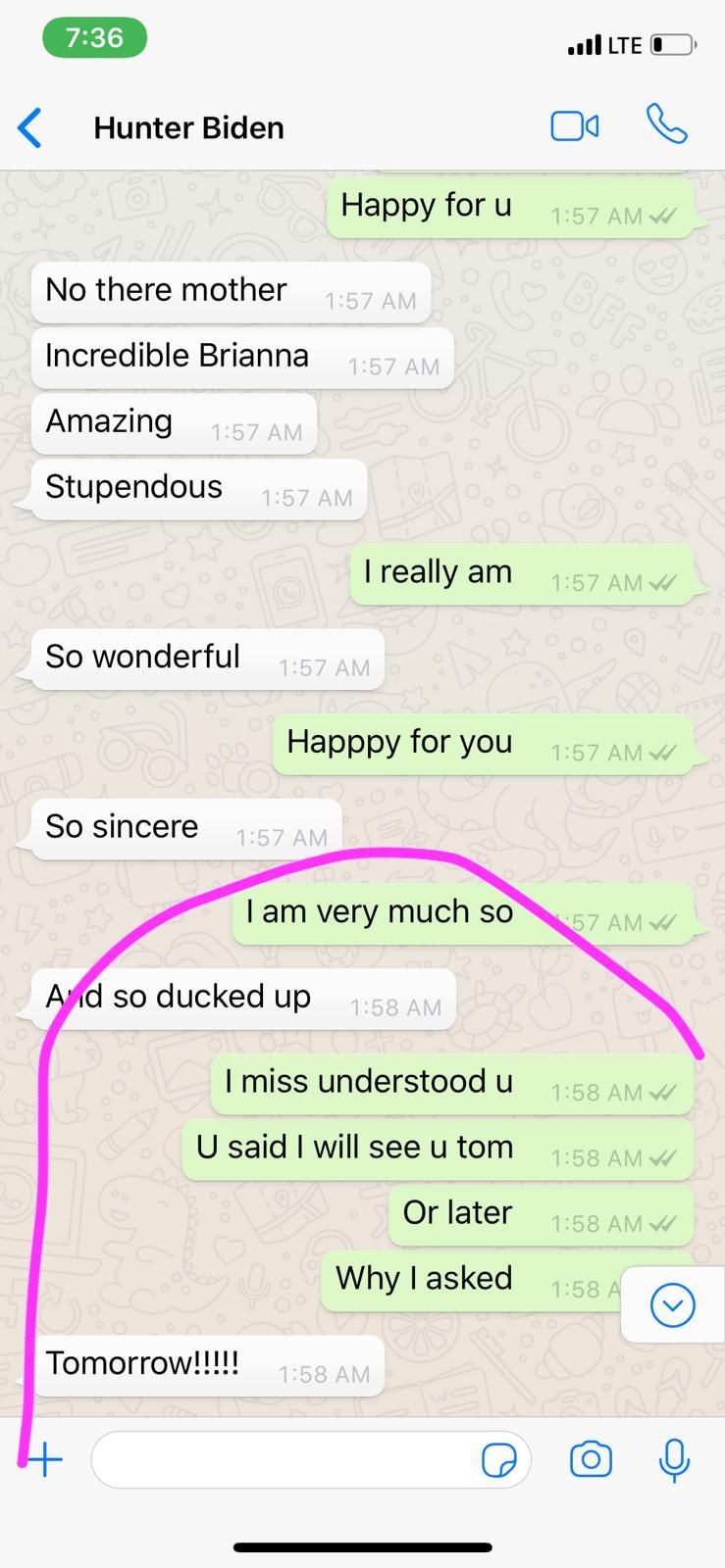 Phone message screenshot